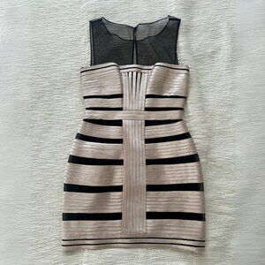 SEXY BCBCMaxAzria Bandage Mini dress, black and pale pink, evenings/parties